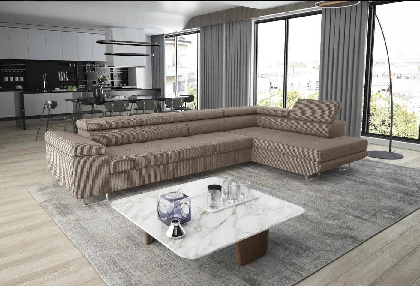 thematys Ecksofa ASTON LONG mit Schlaffunktion & Bettkasten - Bild 2
