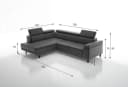 thematys Ecksofa LUNA L grau mit Schlaffunktion & Bettkasten Bild 3