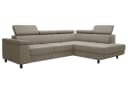 thematys Ecksofa LUNA L mit Schlaffunktion & Bettkasten – Beige Velours Bild 1
