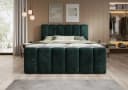 thematys Boxspringbett mit Bettkasten Dunkelgrün Velours Bild 1
