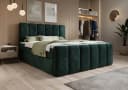 thematys Boxspringbett mit Bettkasten Dunkelgrün Velours Bild 2