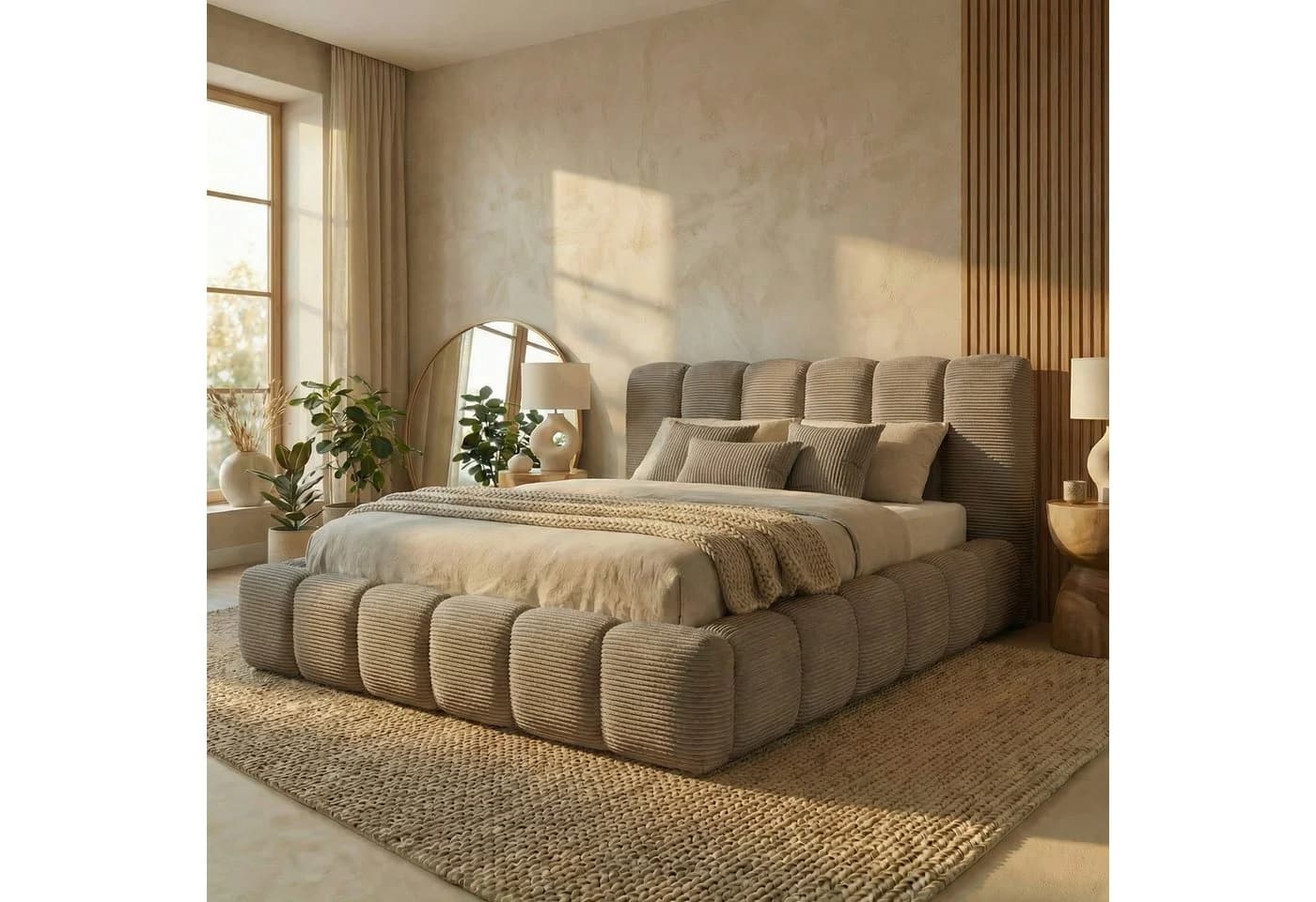 thematys Polsterbett DENVER-slim mit Bettkasten und Lattenrost in Latte - Bild 4