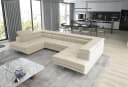thematys Ecksofa Aston U 403x203cm mit Schlaffunktion & Bettkasten beige Bild 2