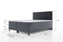 thematys Boxspringbett Luxus mit Bettkasten Grau Velours Bild 4