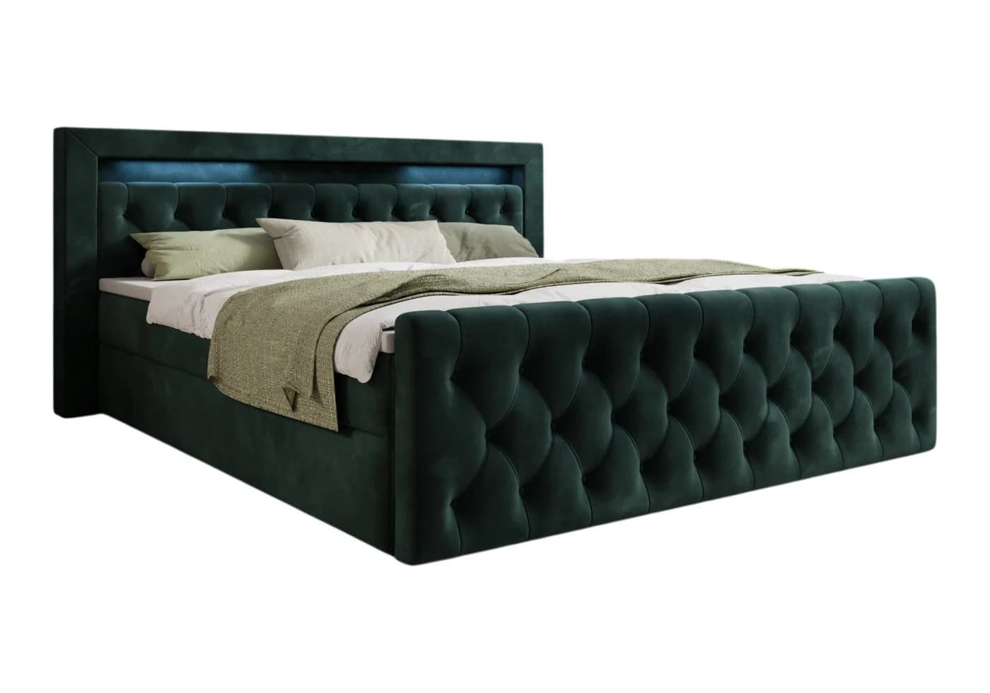 thematys Boxbett LED mit Bettkasten Velours oder Bouclé - Bild 3