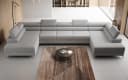 thematys Ecksofa FERMO Grau U-Form mit Schlaffunktion & Bettkasten Bild 1