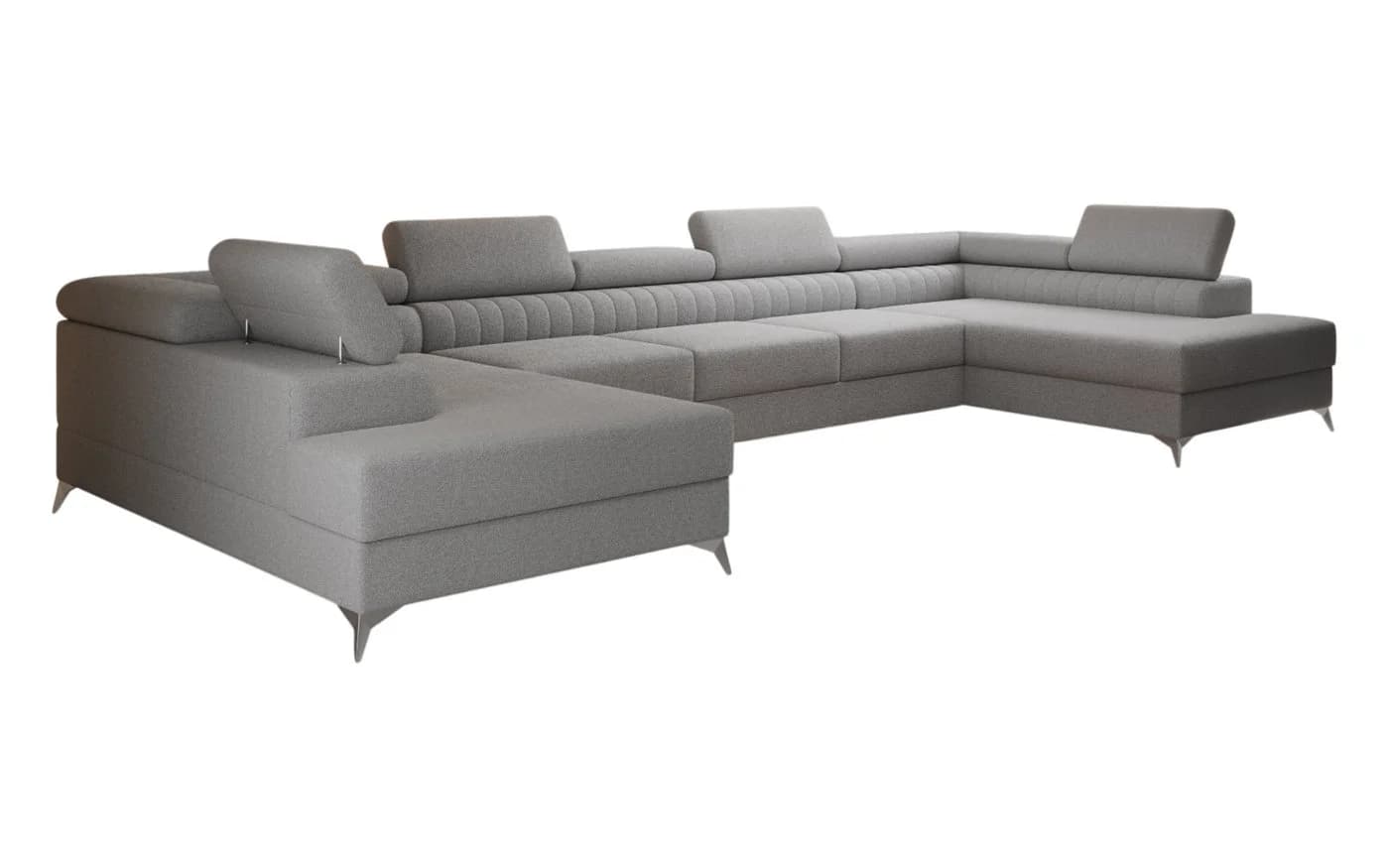 thematys Ecksofa FERMO Grau U-Form mit Schlaffunktion & Bettkasten - Bild 5