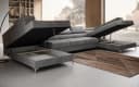 thematys Ecksofa FERMO U-Form Samt grau mit Schlaffunktion & Bettkasten Bild 4