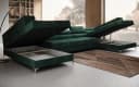 thematys Ecksofa FERMO U-Form Samt grün mit Schlaffunktion & Bettkasten Bild 4