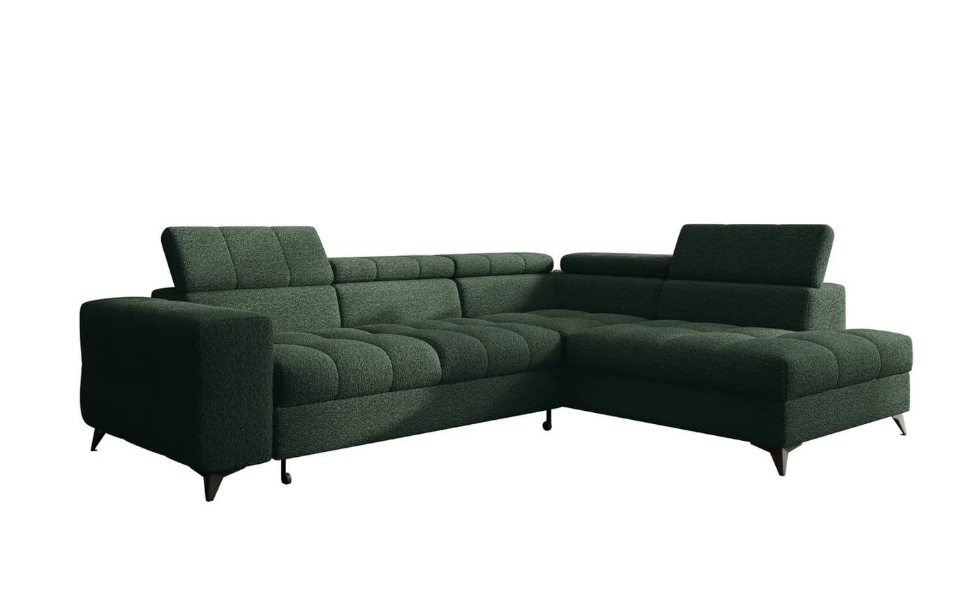 thematys Ecksofa SORANO Grün mit Schlaffunktion & Bettkasten - Bild 5