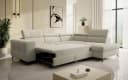 thematys Ecksofa SORANO L-Form Beige Schlaffunktion Bettkasten Bild 3