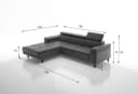 thematys Ecksofa EVORA L-Form Samt Grün mit Schlaffunktion Bild 4