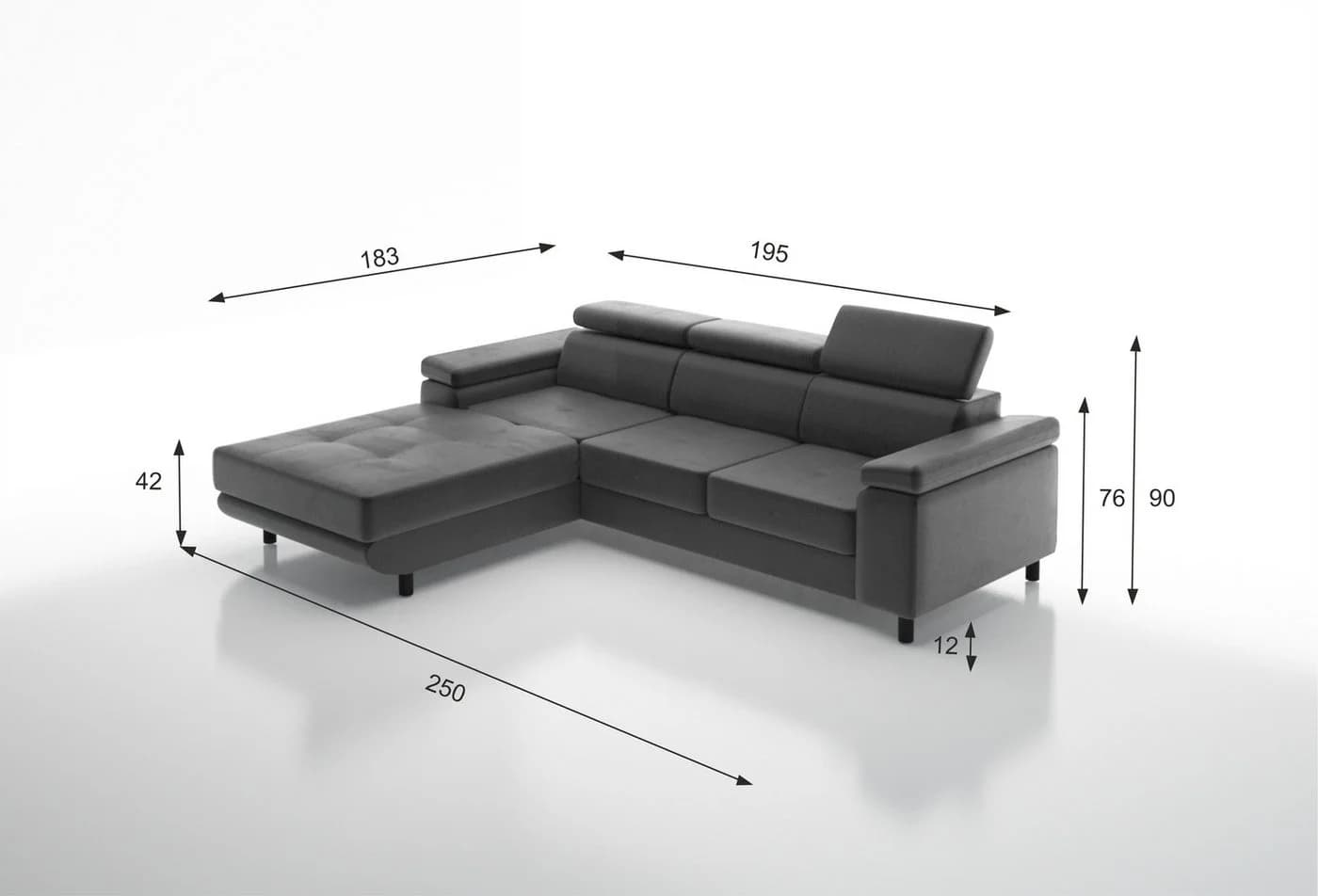 thematys Ecksofa EVORA L-Form Samt Grün mit Schlaffunktion - Bild 4