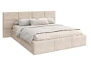 thematys Polsterbett DENVER mit Bettkasten & Wandpaneelen Beige Velours Bild 5