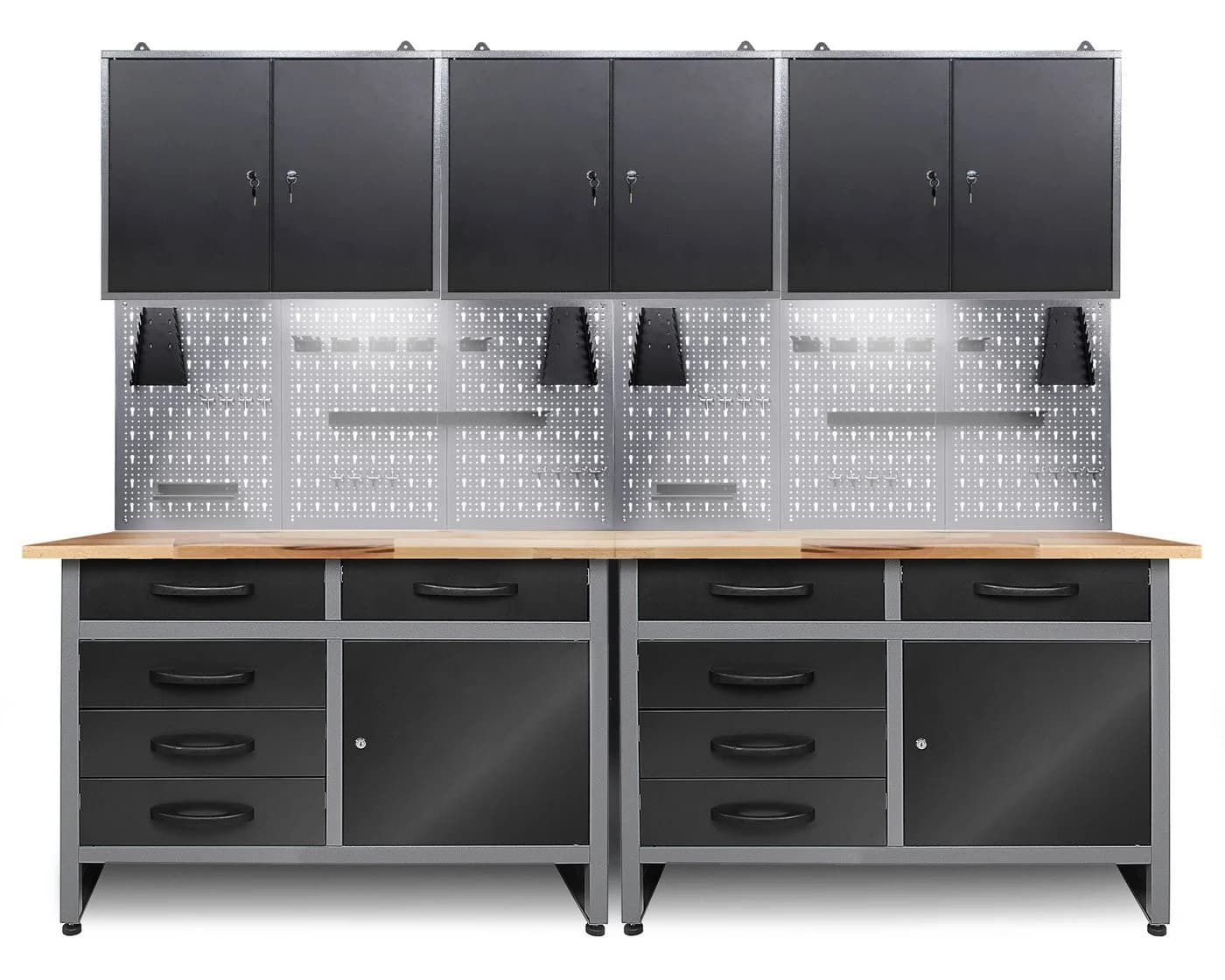 ONDIS24 Werkstatt-Set Werner 240 cm 3 Schränke LED - Bild 2