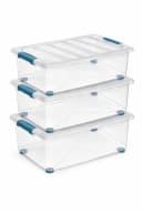 ONDIS24 Allzweckkiste Katla 28l Aufbewahrungsbox 3er Set Transparent Bild 2