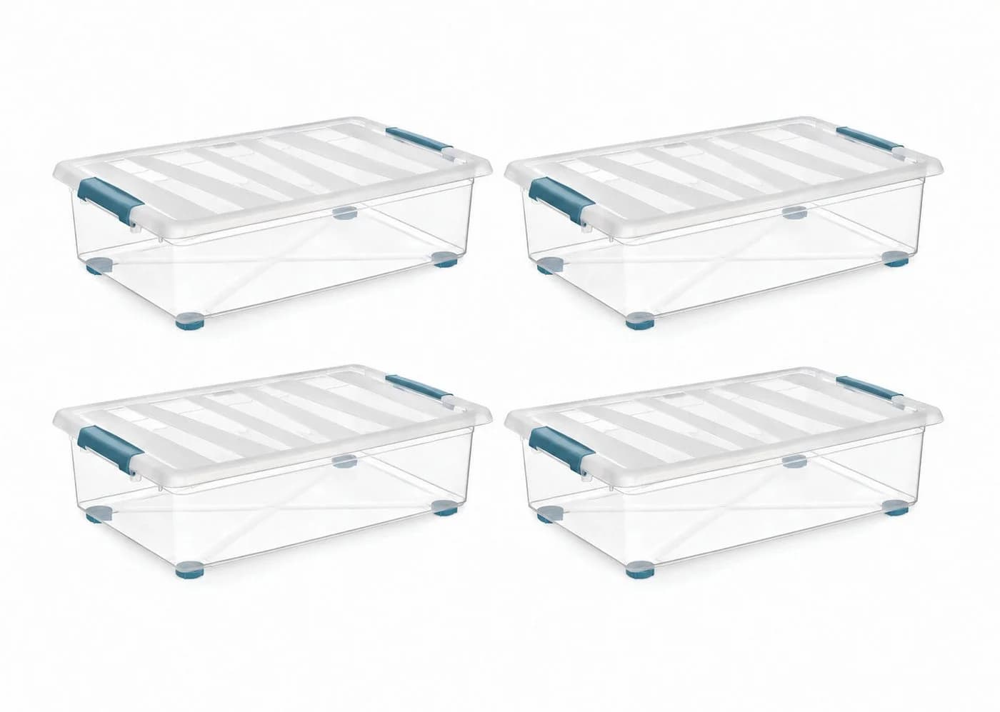 ONDIS24 Allzweckkiste Katla 28l Aufbewahrungsbox transparent mit Rollen - Bild 2