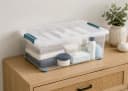 ONDIS24 Allzweckkiste Katla 28l Aufbewahrungsbox transparent mit Rollen Bild 4
