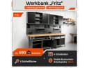 ONDIS24 Werkstatt-Set 240cm Werkbank Metallschrank Lochwand Schwarz Bild 4