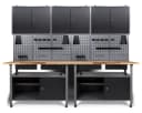 ONDIS24 Werkstatt-Set 240cm Werkbank Metall Werkzeugschwarz Buche Bild 2
