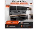 ONDIS24 Werkstatt-Set 240cm Werkbank Metall Werkzeugschwarz Buche Bild 4