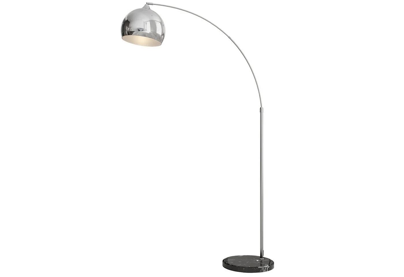 furnicato Bogenleuchte Stehlampe Silber/Schwarz - Bild 2