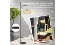 furnicato Gartenleuchte Solar Stehlampe Rattan Schwarz/Gelb mit Lichtsensor Bild 5