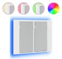 furnicato Badezimmerspiegelschrank LED Weiß mit RGB-Licht Bild 1