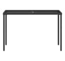 furnicato Gartentisch mit Glasplatte Schwarz PE-Rattan Bild 4
