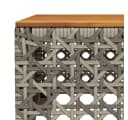 furnicato Gartentisch Grau Braun PE-Rattan Echtholz UV-beständig Bild 3