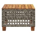 furnicato Gartentisch Grau Braun PE-Rattan Echtholz UV-beständig Bild 5