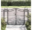 furnicato Gartentor Schmiedeeisen 121x8x100 cm Schwarz Bild 1