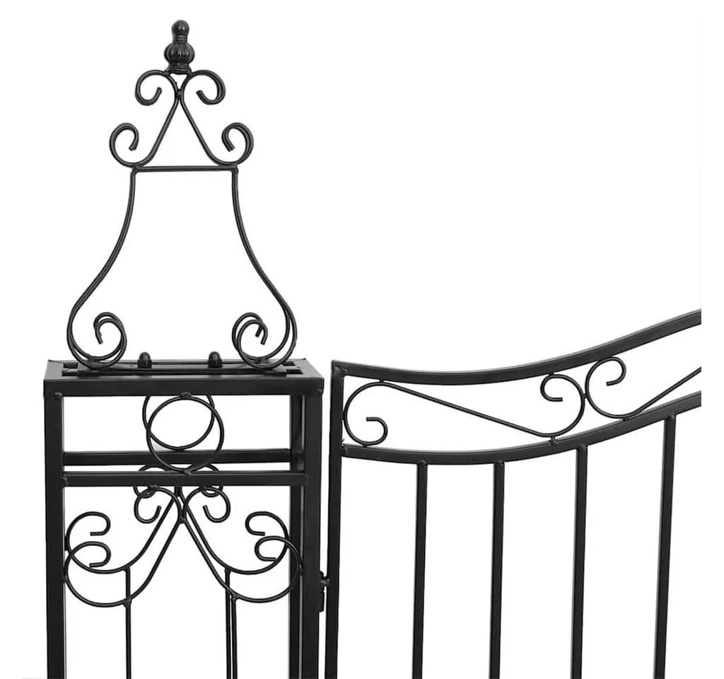 furnicato Gartentor Schmiedeeisen 121x8x100 cm Schwarz - Bild 4