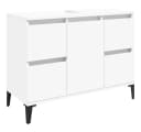 furnicato Waschbeckenunterschrank Weiß 80x33x60 cm Holzwerkstoff Bild 2