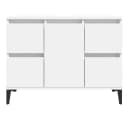 furnicato Waschbeckenunterschrank Weiß 80x33x60 cm Holzwerkstoff Bild 5