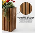 Mega-Holz Pflanzkübel Kiefer massiv 34/64/99/116x37x55 cm Bild 3