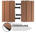 Mega-Holz Terrassenfliesen WPC Braun Klicksystem 30x30 cm Bild 4