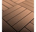 Mega-Holz Terrassenfliesen WPC Braun Klicksystem 30x30 cm Bild 1