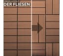 Mega-Holz Terrassenfliesen WPC Braun Klicksystem 30x30 cm Bild 3