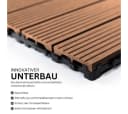 Mega-Holz Terrassenfliesen WPC Braun Klicksystem 30x30 cm Bild 5