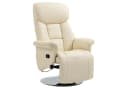 HOMCOM Relaxsessel Drehbar Fernsehsessel Kunstleder Cremeweiß Bild 1