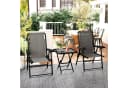Outsunny Balkonset 3-tlg. mit klappbarem Bistrotisch, Becherhalter, Gartenstühlen, Dunkelgrau Bild 2
