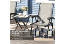Outsunny Balkonset 3-tlg. mit klappbarem Bistrotisch, Becherhalter, Gartenstühlen, Dunkelgrau Bild 5