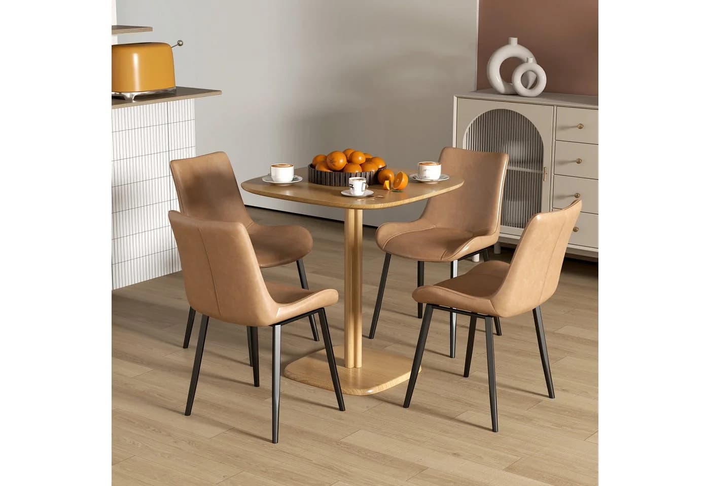 HOMCOM Esstisch 70x70 cm Naturholz - Bild 2