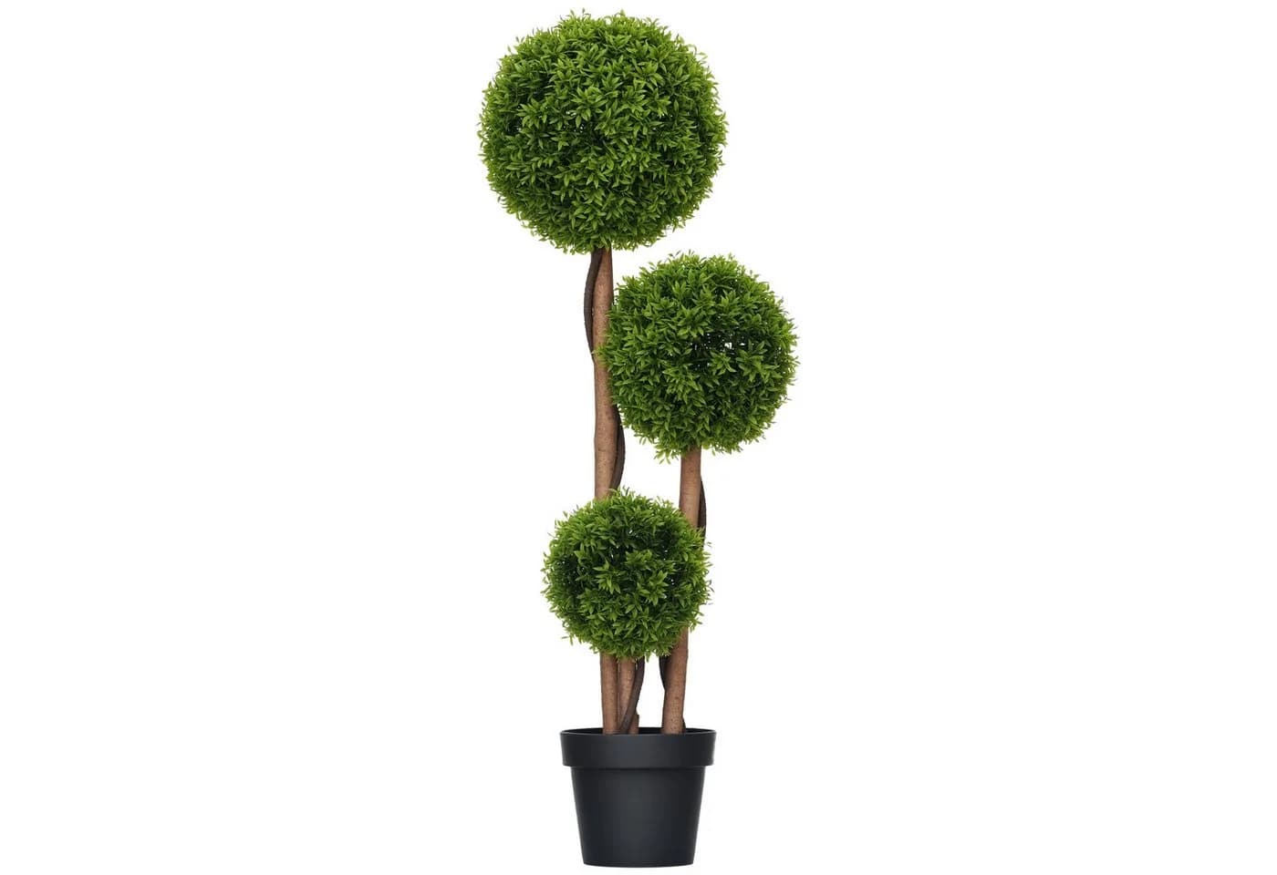 HOMCOM Kunstpflanze Buchsbaum Bambus UV-beständig 110 cm - Bild 1