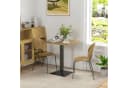 HOMCOM Esstisch quadratisch Holzoptik Stahlbasis Dunkelbraun Bild 2