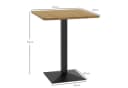 HOMCOM Esstisch quadratisch Holzoptik Stahlbasis Dunkelbraun Bild 3