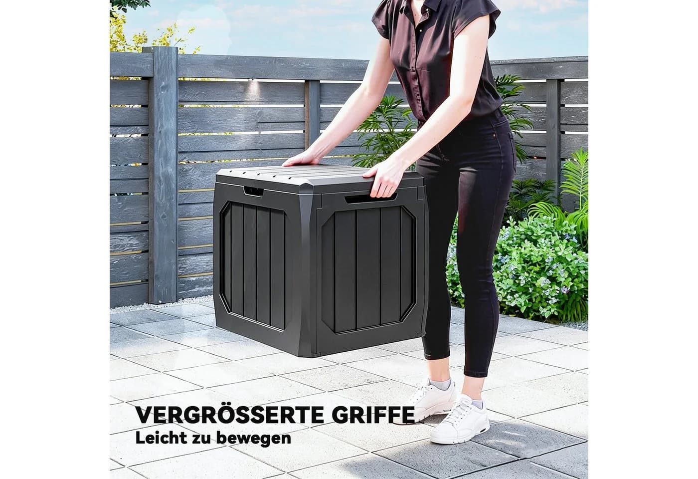 Outsunny Gartenbox mit Griffmulden für Balkon Terrasse - Bild 5