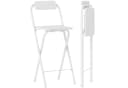 HOMCOM Barhocker Set 2-tlg. Weiß Klappbar mit Lehne Bild 1