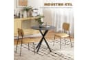 HOMCOM Esstisch Rund 80 cm Holzoptik X-Beine Bild 5
